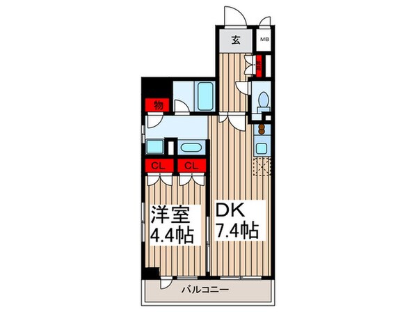 プロスペクト門前仲町(410)の物件間取画像